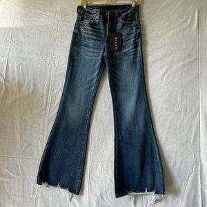 Risen High Rise Raw Hem Flare 5/27